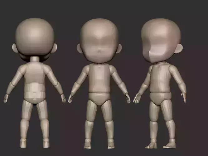 Basemesh Chibi 3D model