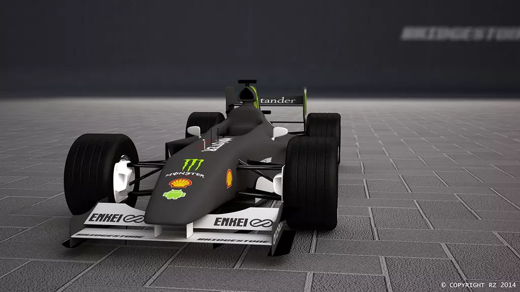Race Car Low-poly 3D model