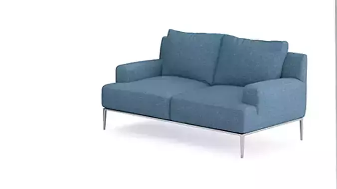 Classic Blue Fabric Sofa