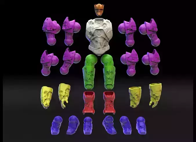 marvel crisis protocol sentinel 2 damaged presupported included