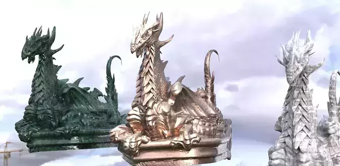 Viking Mythic Dragon Statue