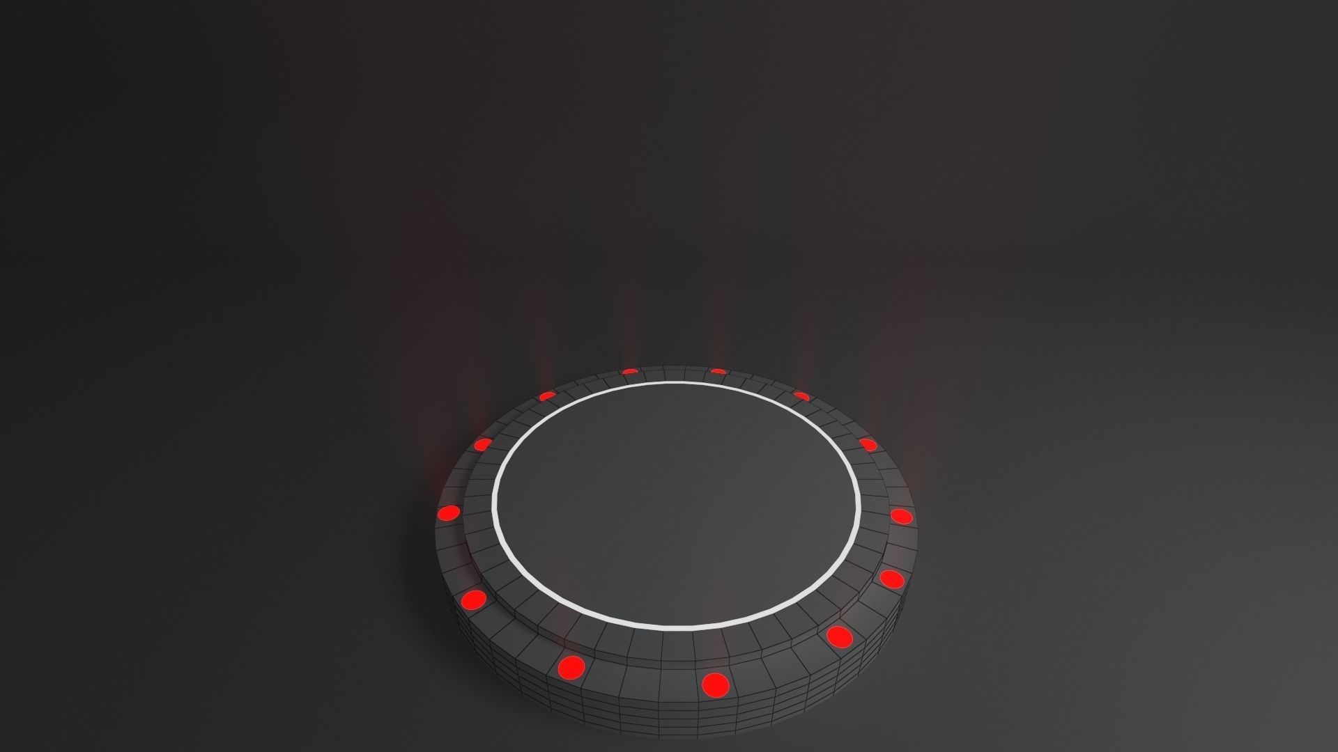 Product stand with red spot lights and led white strip 3D model_14