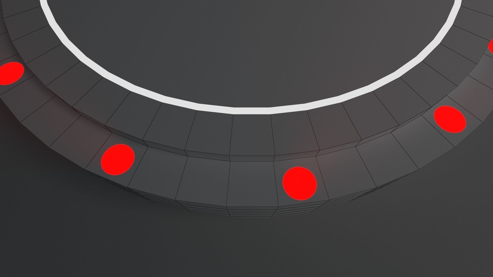 Product stand with red spot lights and led white strip 3D model_13