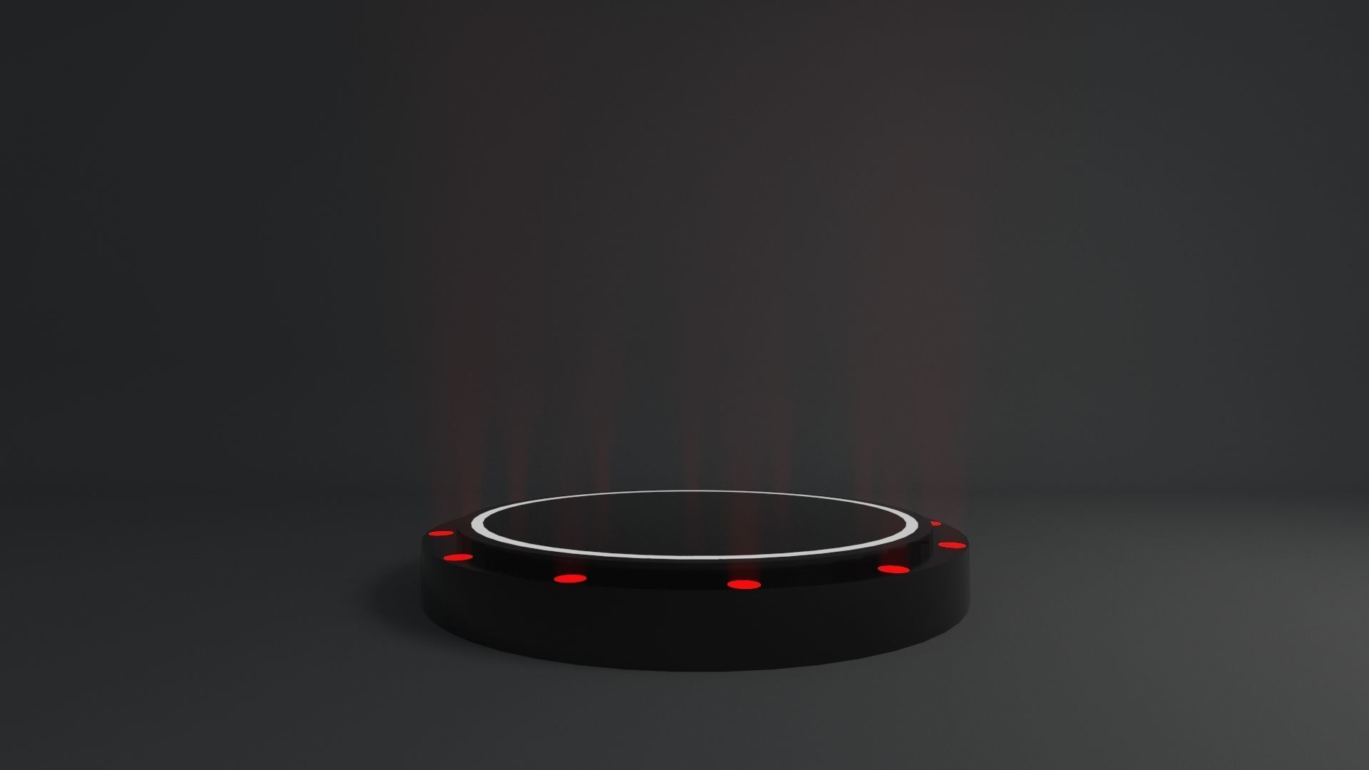 Product stand with red spot lights and led white strip 3D model_1