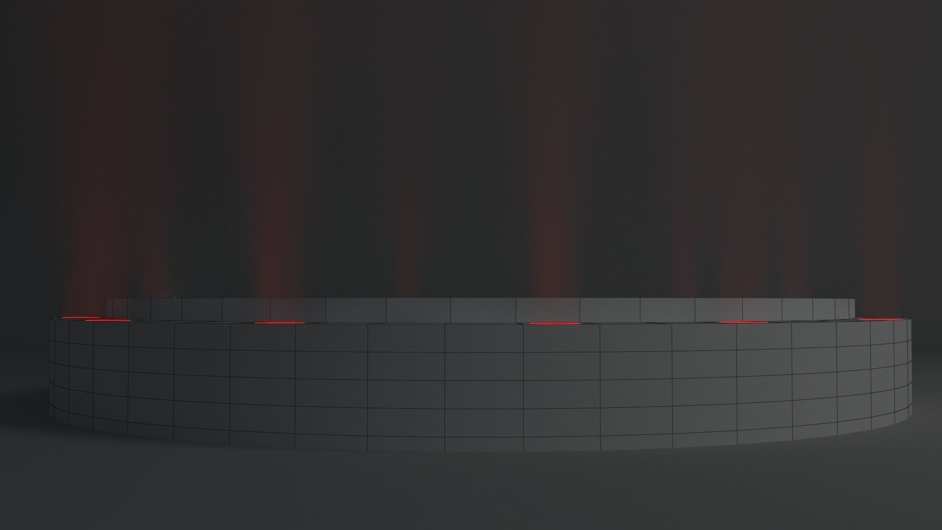 Product stand with red spot lights and led white strip 3D model_10