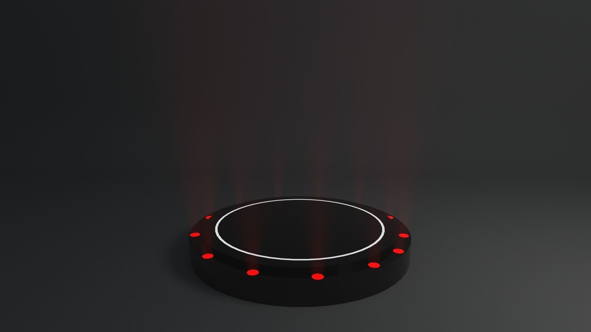 Product stand with red spot lights and led white strip 3D model_6