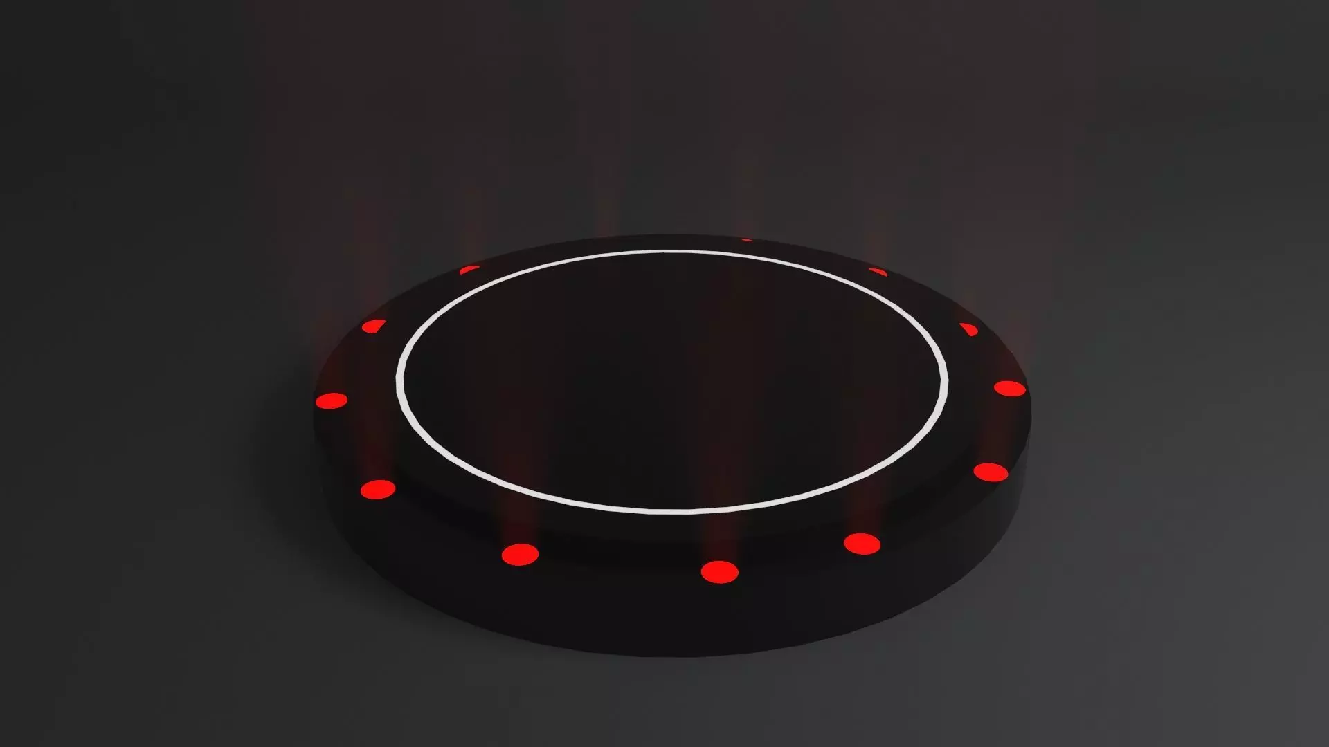Product stand with red spot lights and led white strip 3D model_0