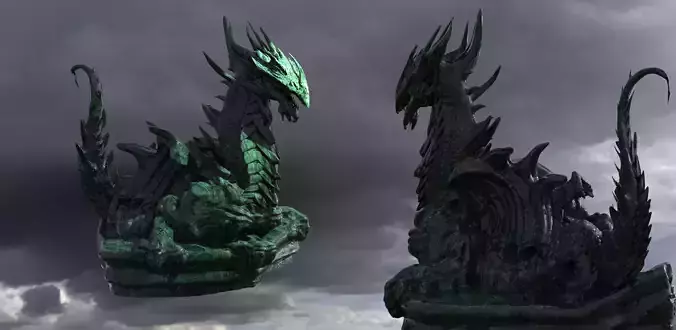 Classical Drake Design Statue mirrored  3D model