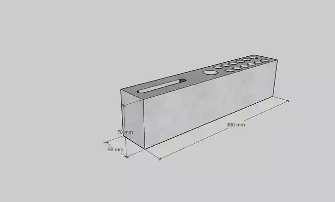 Concrete Desktop Stationery Organizer Storage Cell Phone Holder 3D print model