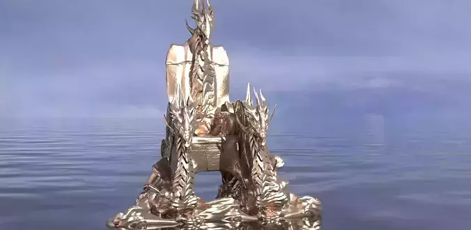 Ornate Dragon Throne  3D model