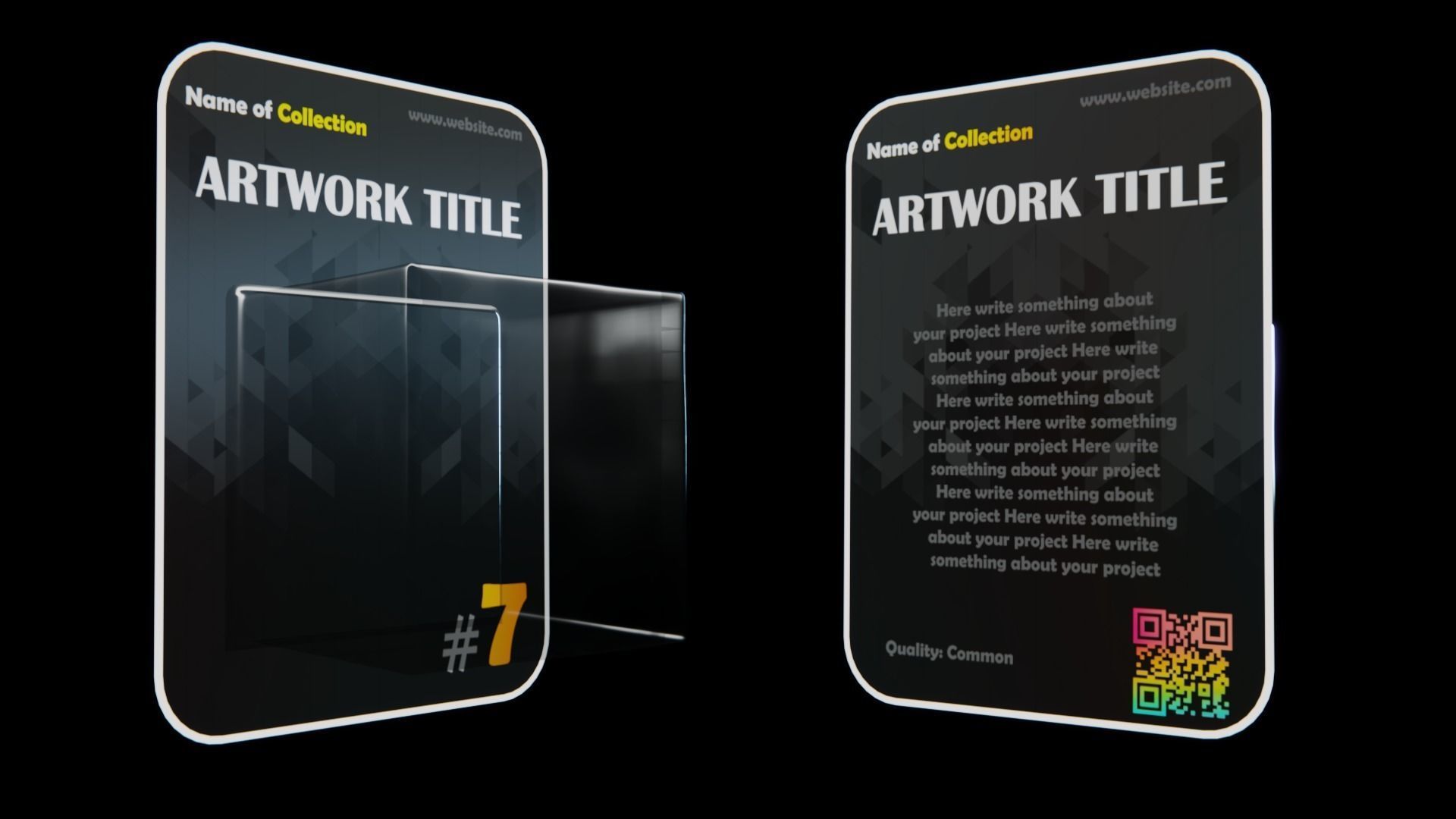 Collectible Boxes - The Complete Collection - NFT Templates Low-poly 3D model_3
