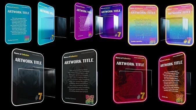 Collectible Boxes - The Complete Collection - NFT Templates Low-poly 3D model