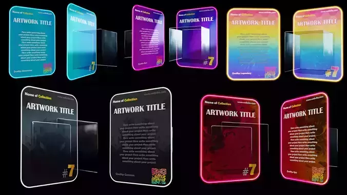 Collectible Boxes - The Complete Collection - NFT Templates Low-poly 3D model