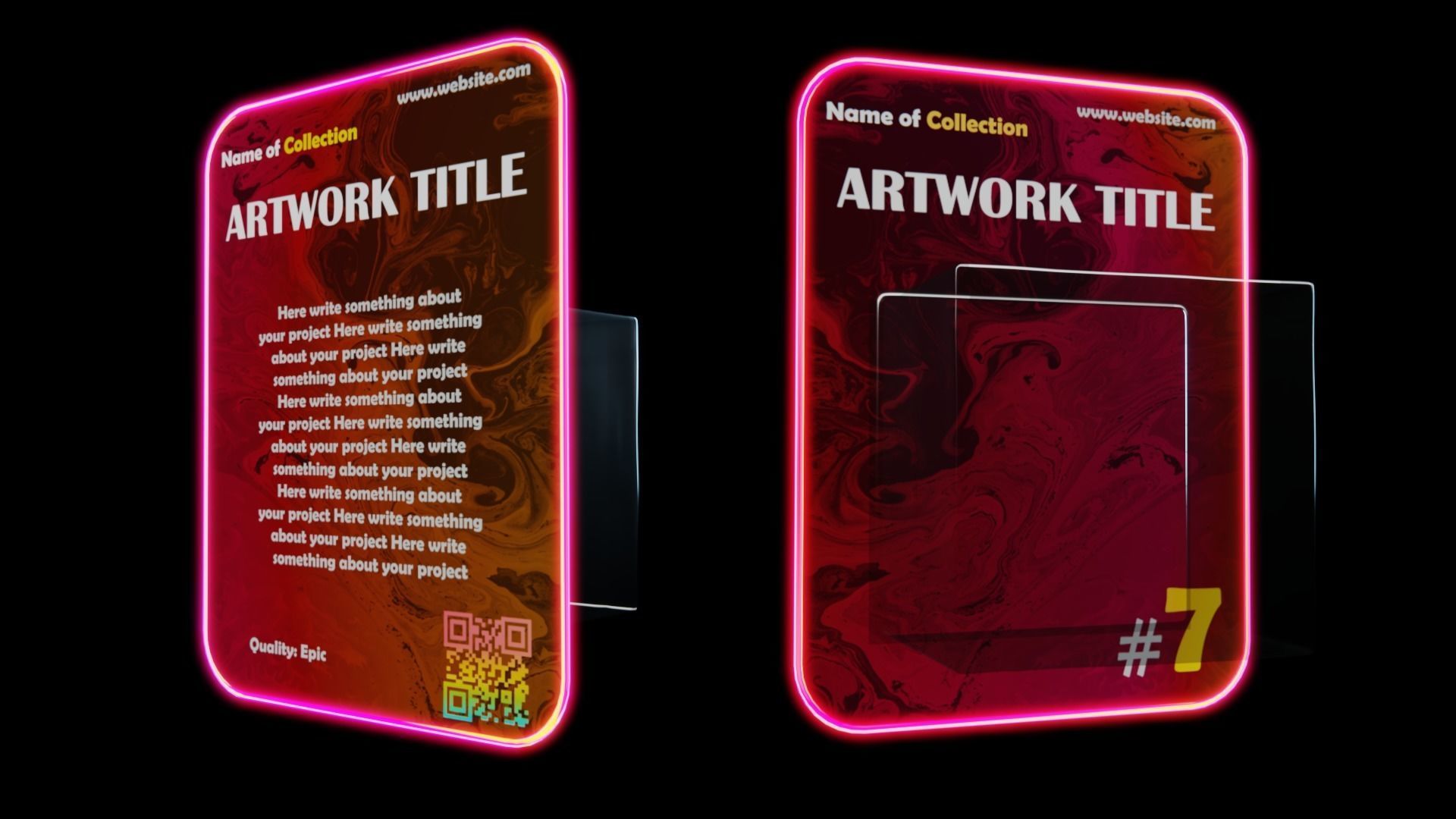 Collectible Boxes - The Complete Collection - NFT Templates Low-poly 3D model_6