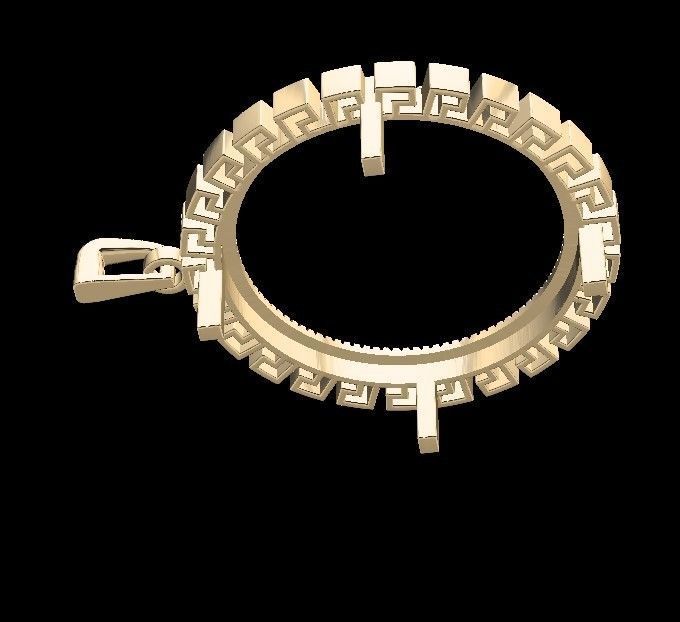 Coin Frame for Dime 3D print model_19