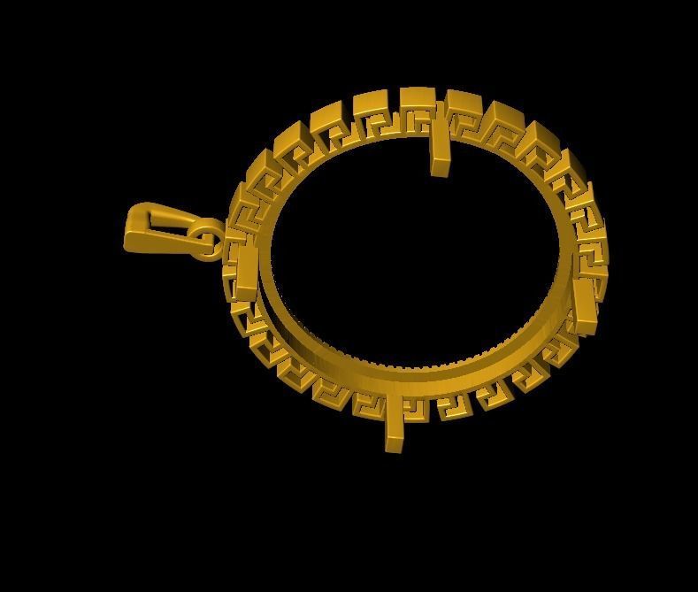 Coin Frame for Dime 3D print model_20