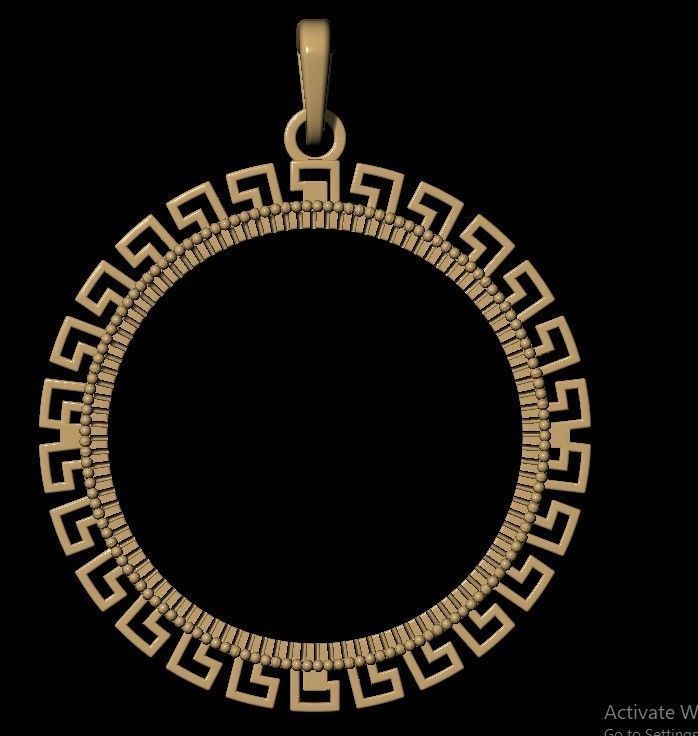 Coin Frame for Dime 3D print model_18