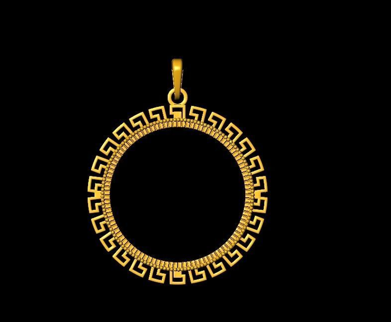 Coin Frame for Dime 3D print model_1