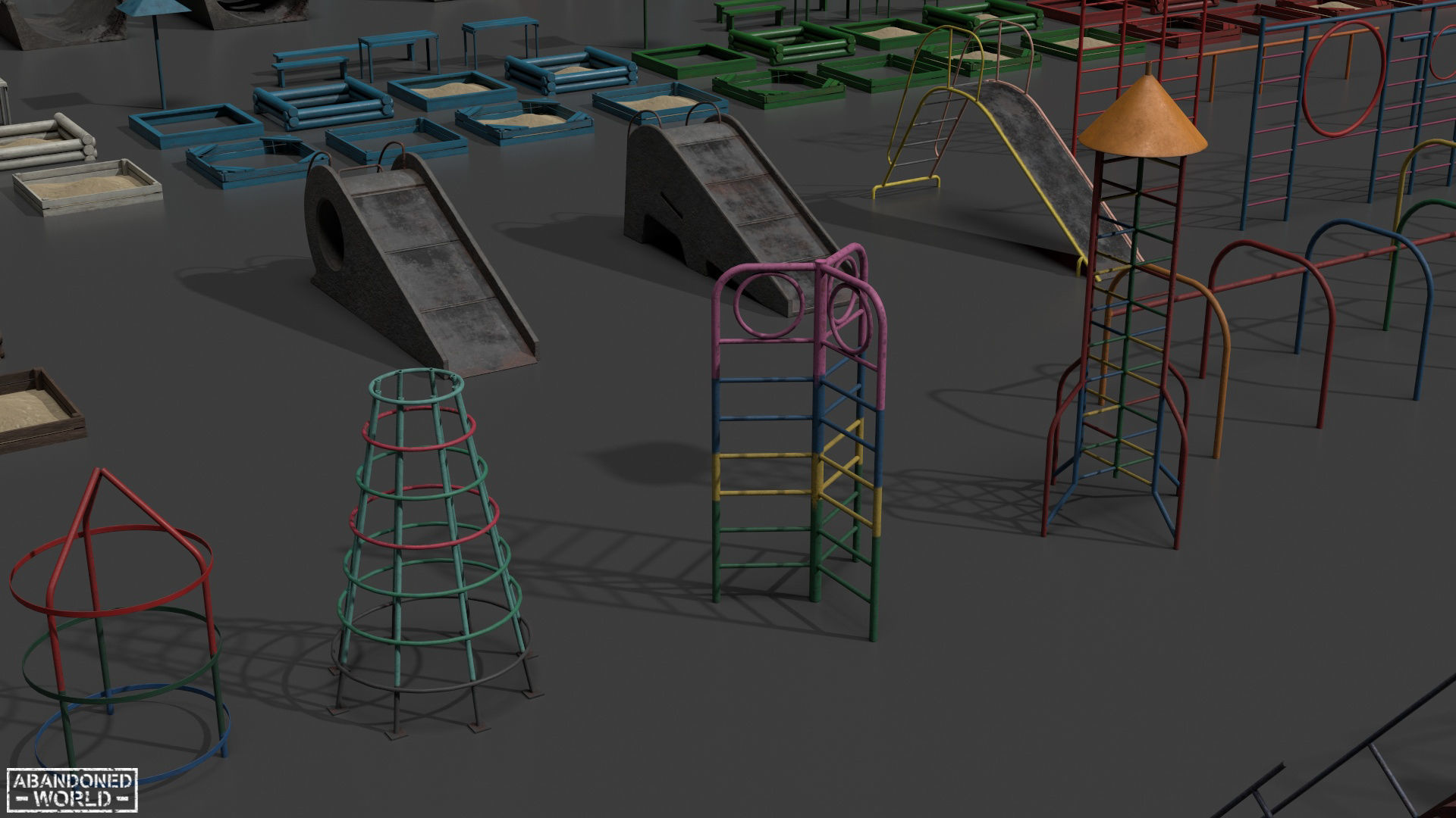 Playground Props Pack Low-poly 3D model_14