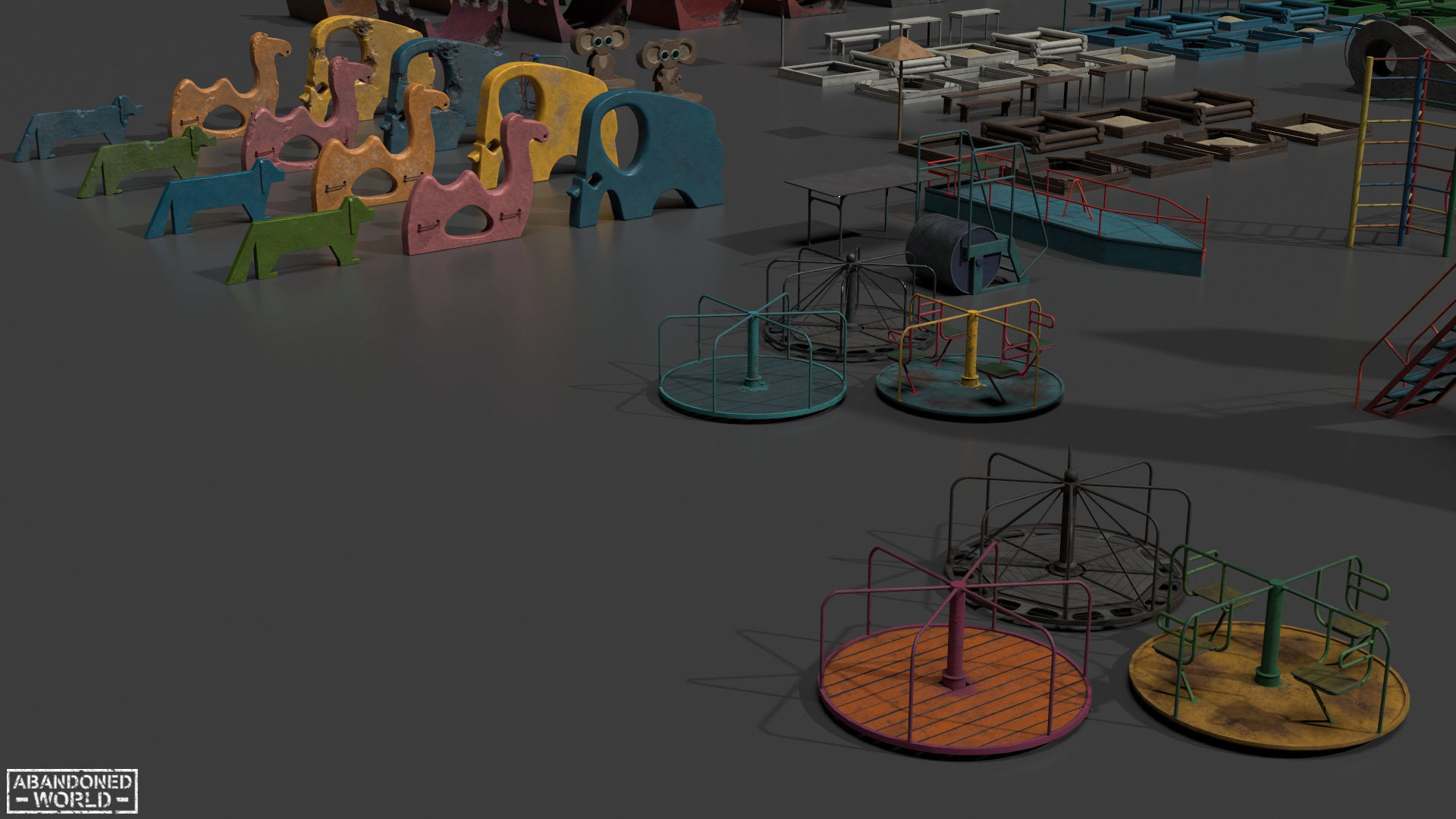 Playground Props Pack Low-poly 3D model_5