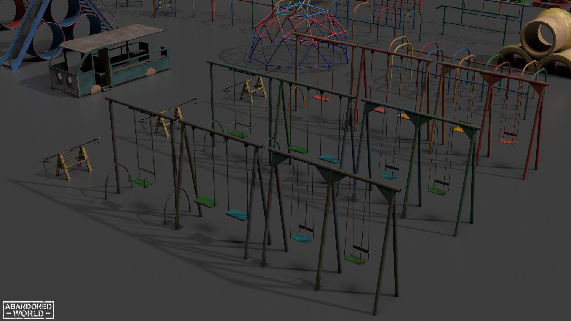Playground Props Pack Low-poly 3D model_15