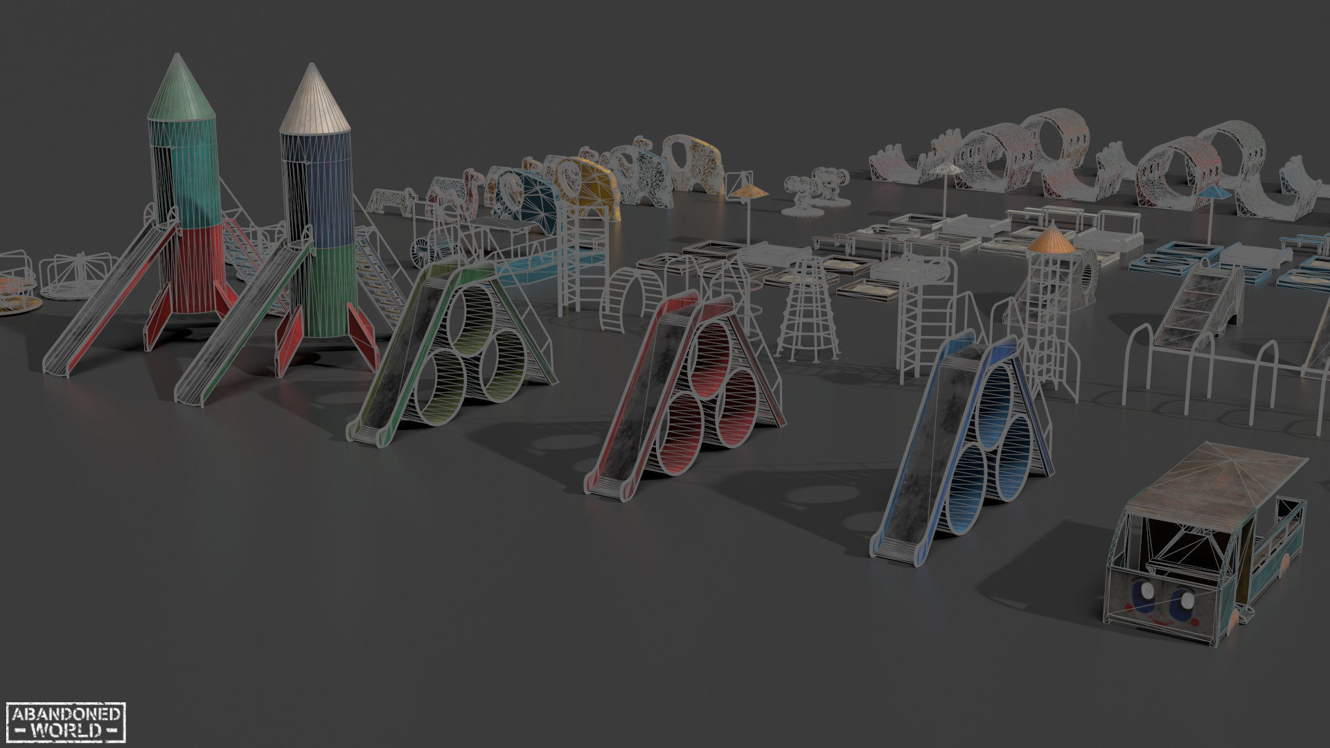 Playground Props Pack Low-poly 3D model_27