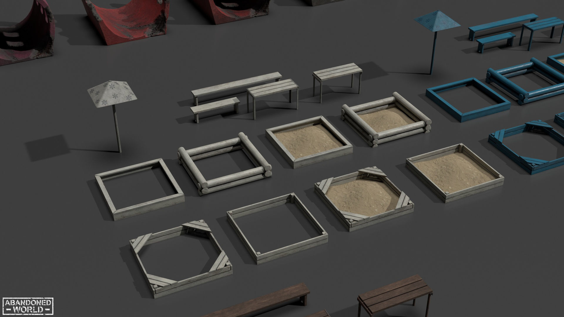 Playground Props Pack Low-poly 3D model_6