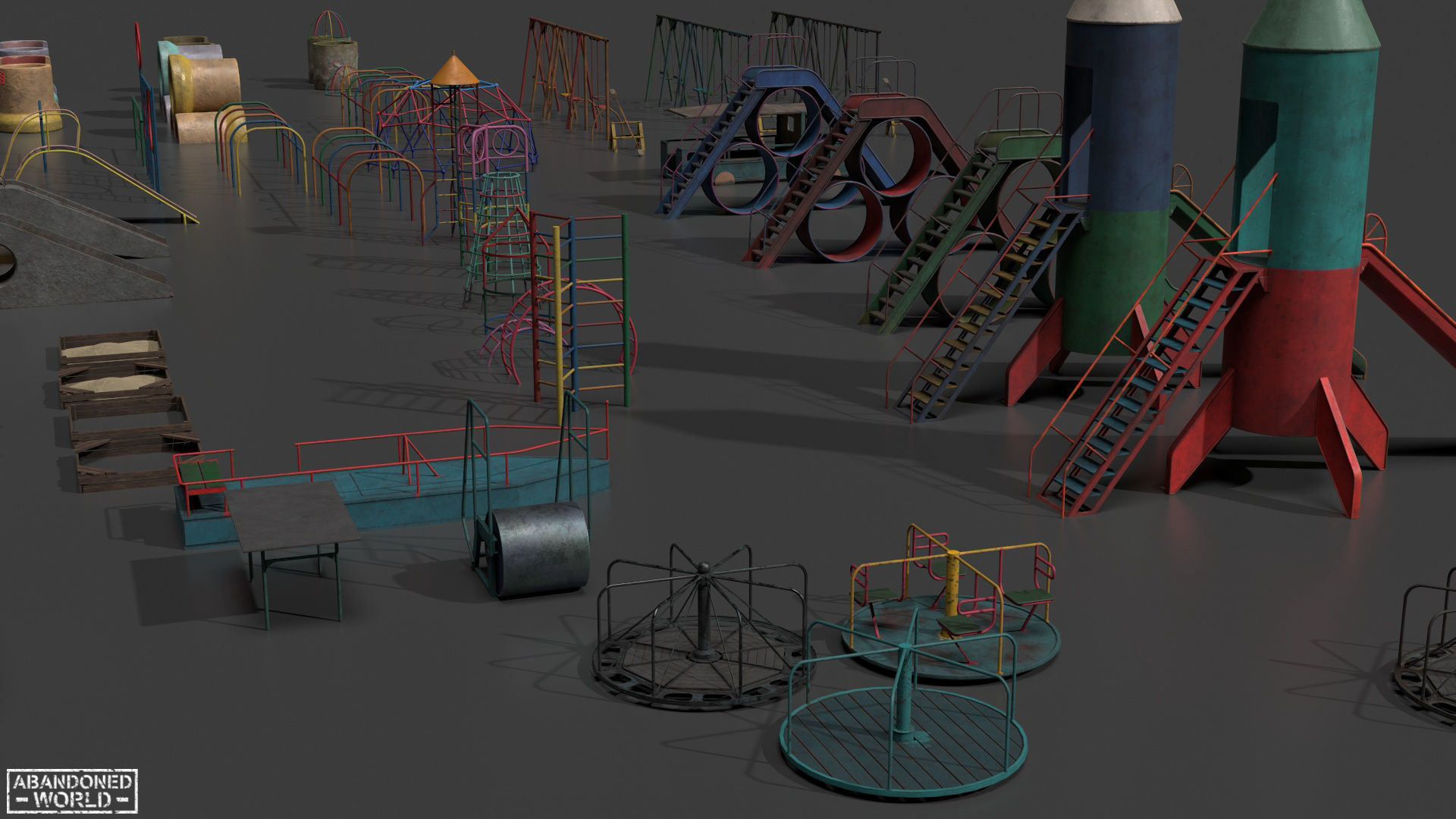 Playground Props Pack Low-poly 3D model_12