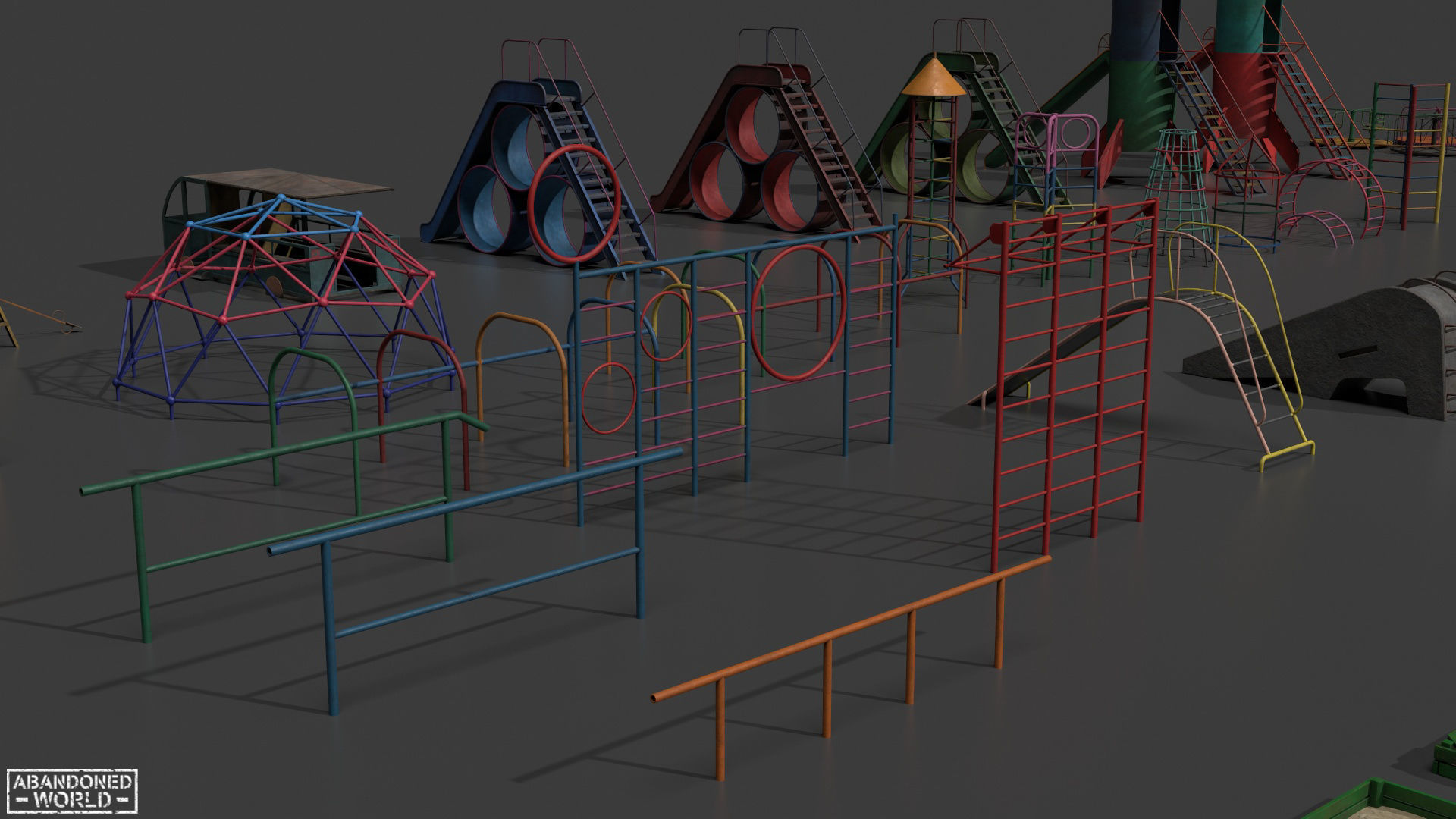 Playground Props Pack Low-poly 3D model_11