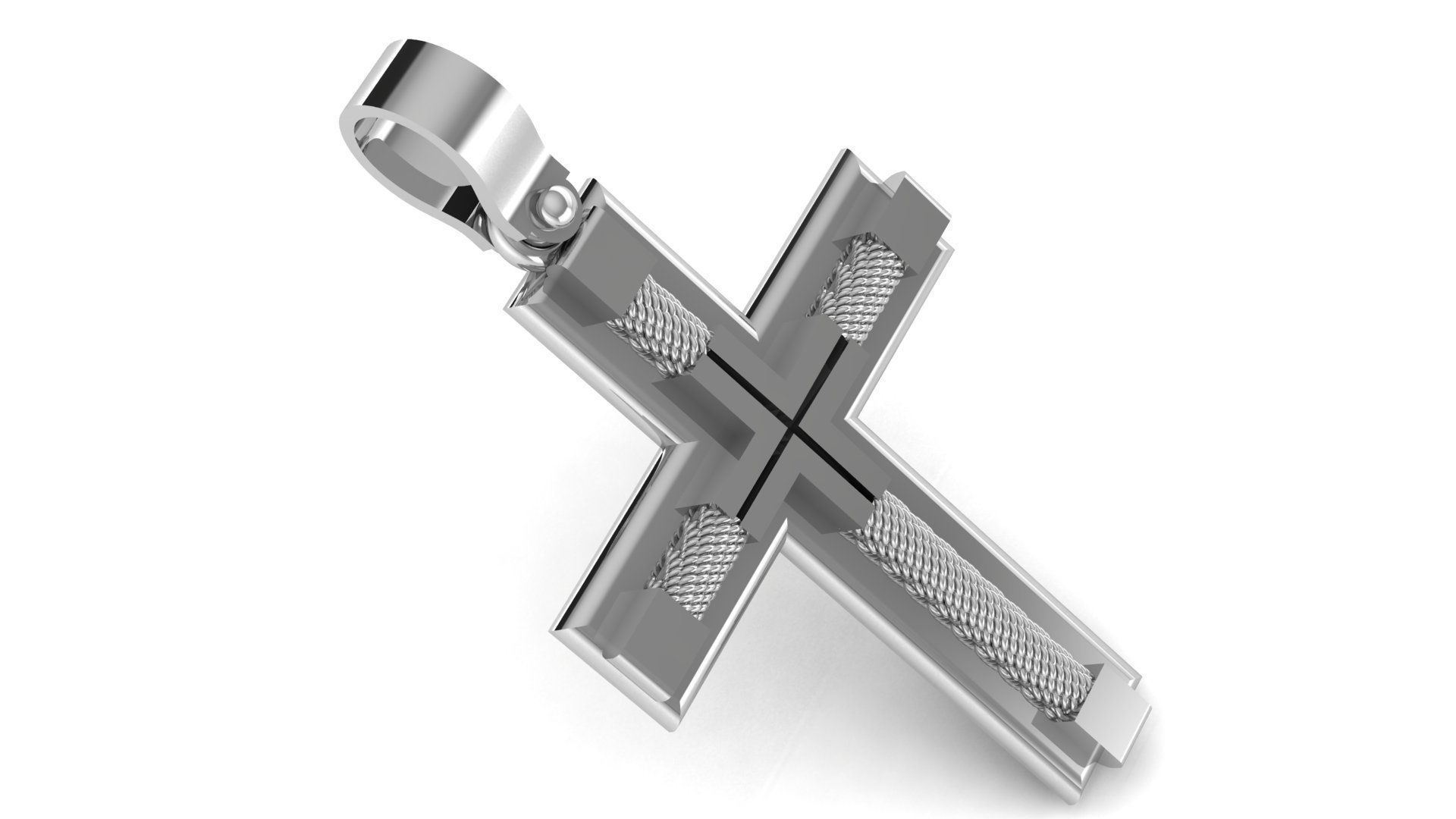 CROSS PENDANT CR28 3D print model_2
