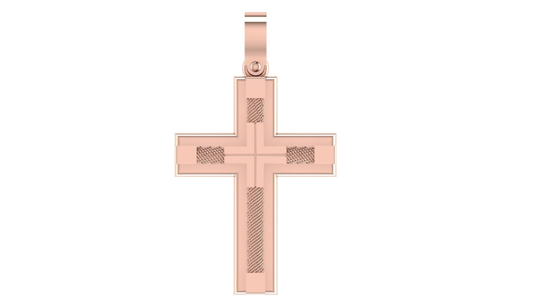 CROSS PENDANT CR28 3D print model_4