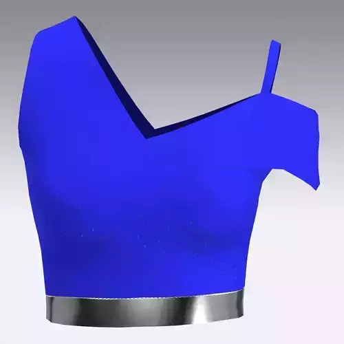 BLOUSE DARK BLUE LONG SLIT GOWN