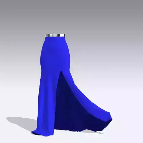 SKIRT DARK BLUE LONG SLIT GOWN