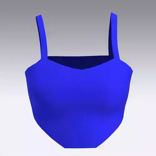 BLOUSE DARK BLUE SHORT BLOUSE HEART NECKLINE