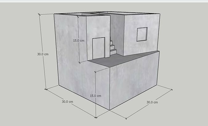 Mini Concrete Planter Box15 3D print model