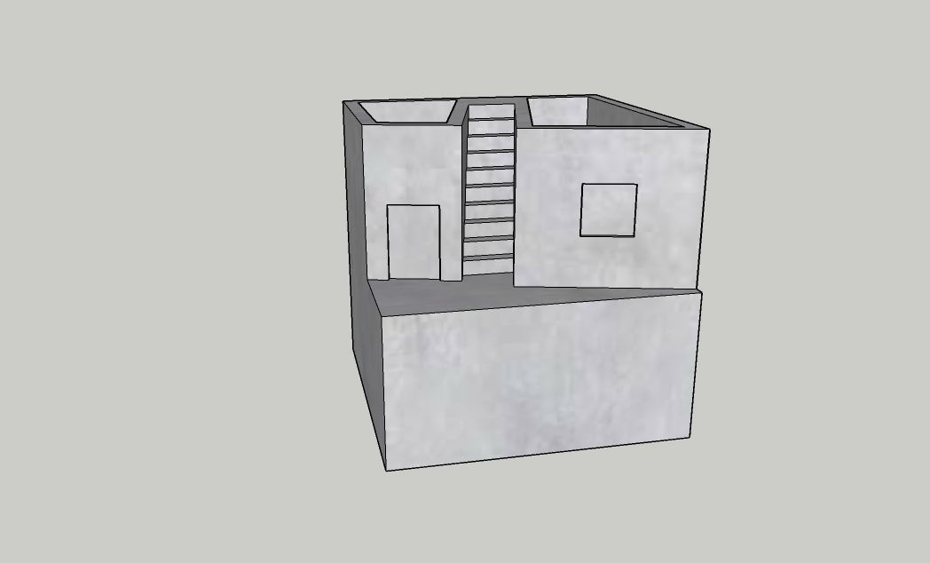 Mini Concrete Planter Box15 3D print model_3