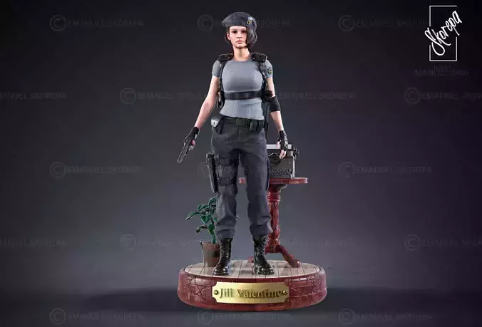 Jill Valentine RE1 STARS 3D print model