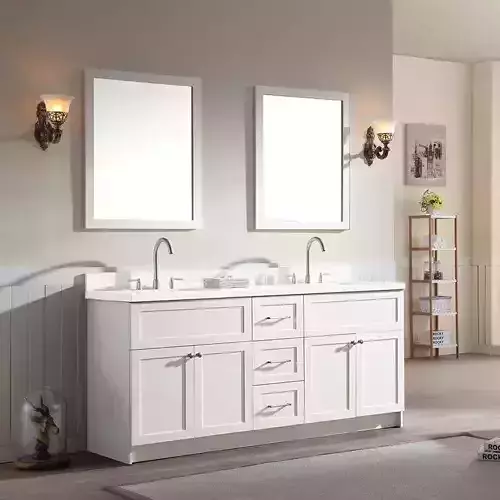 Truesdale Double Bathroom Vanity Set 3D model