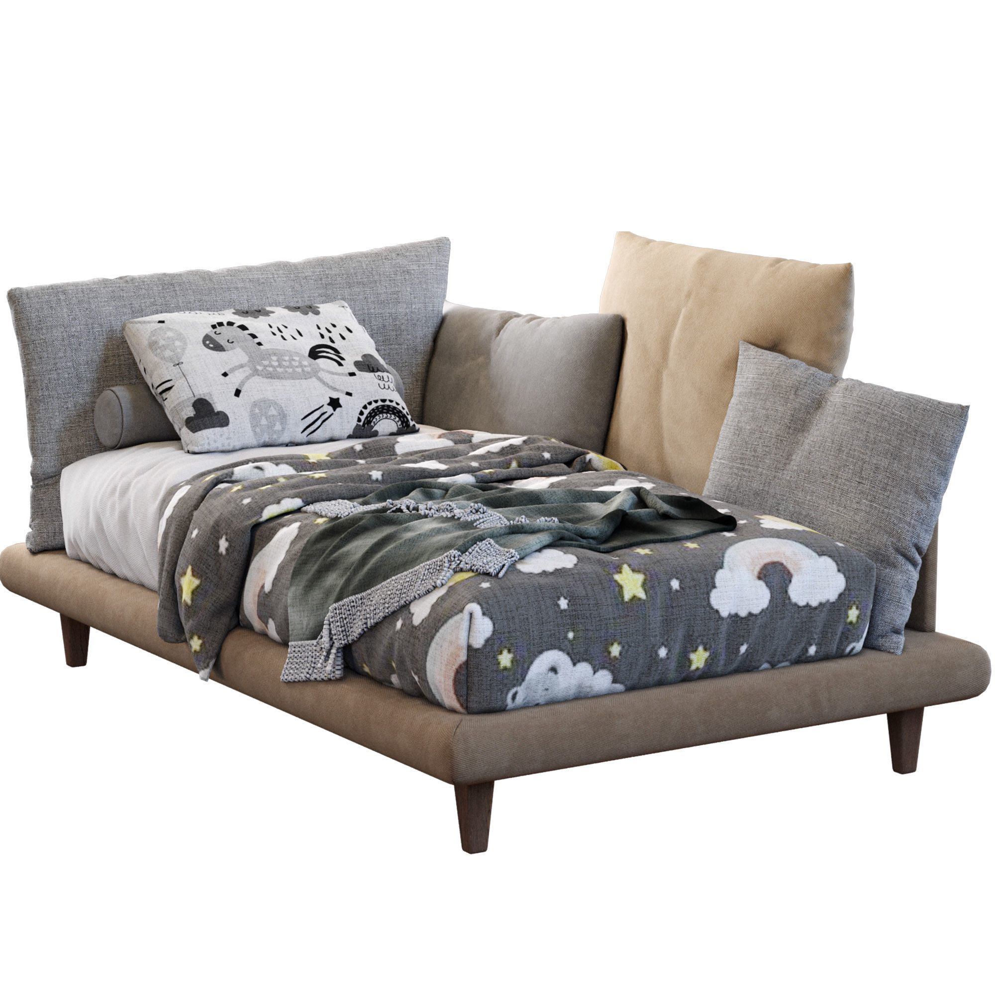 Picabia single bed 3D model_15