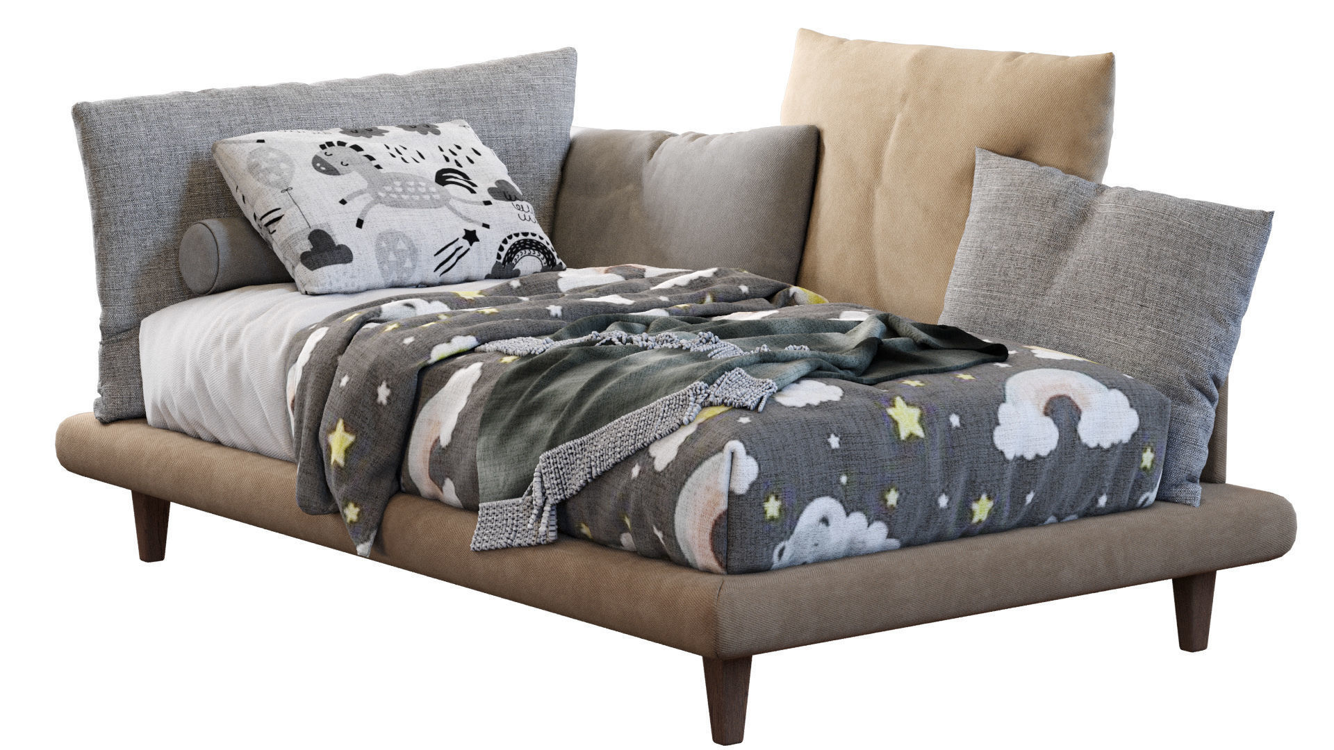 Picabia single bed 3D model_4