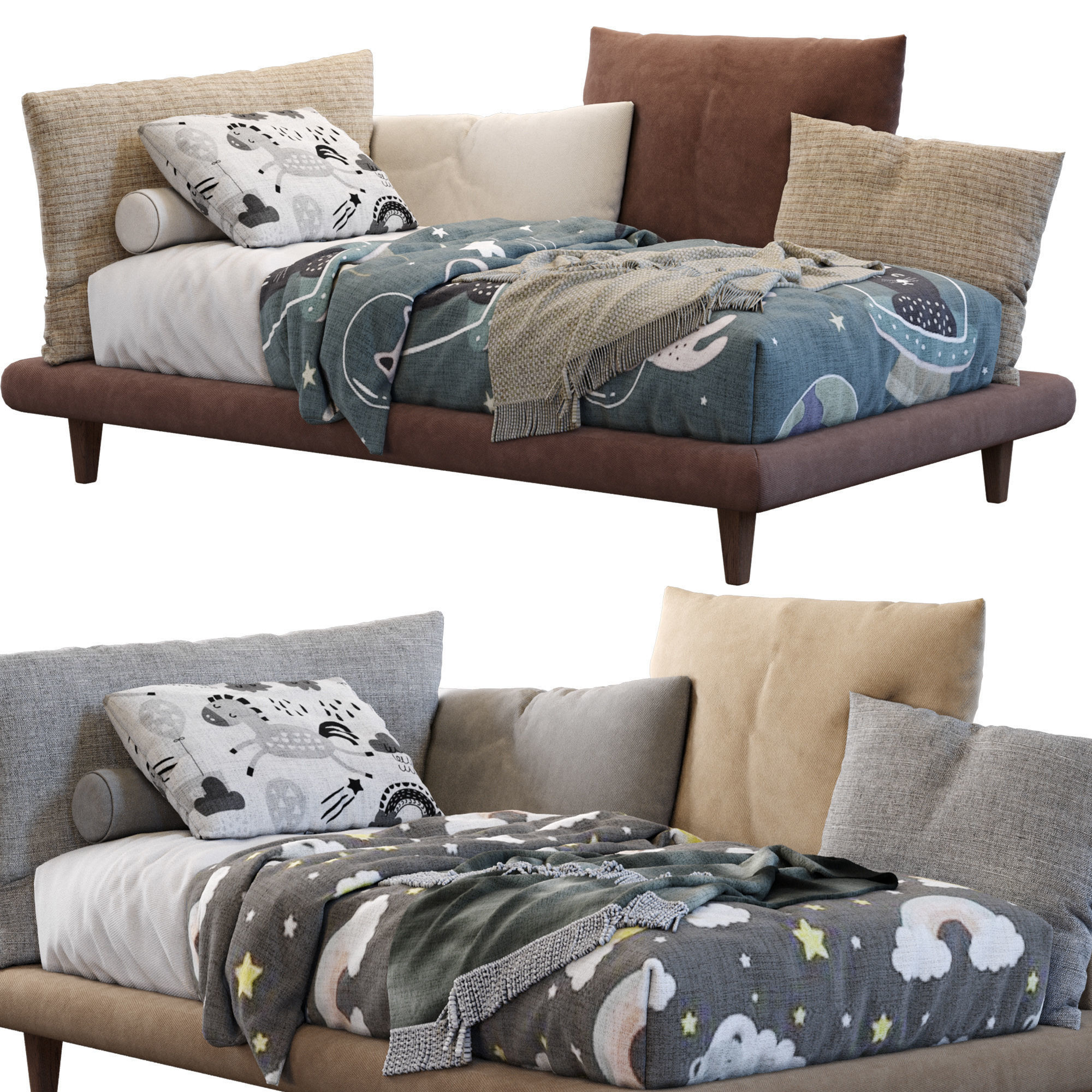 Picabia single bed 3D model_13