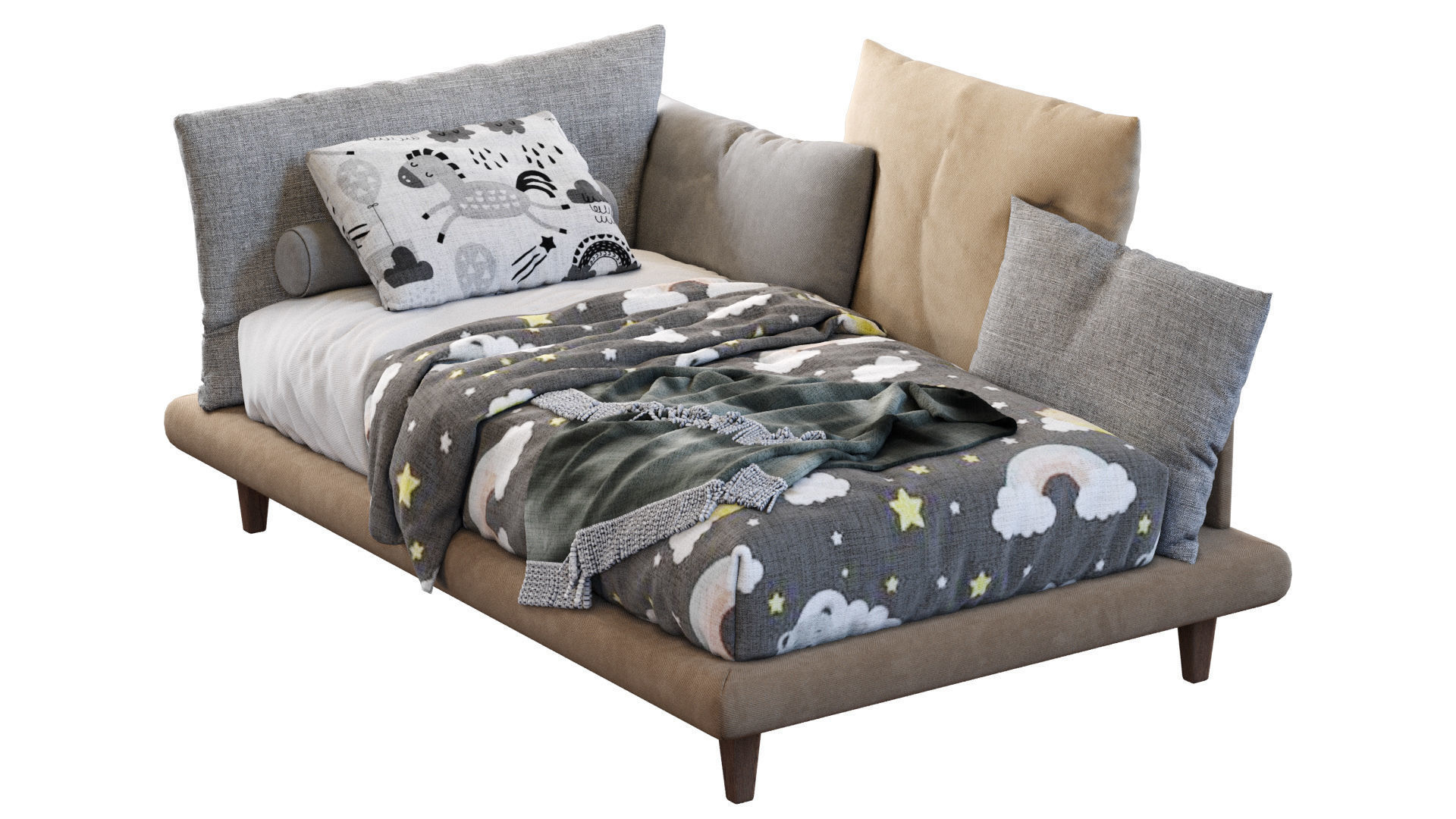 Picabia single bed 3D model_19