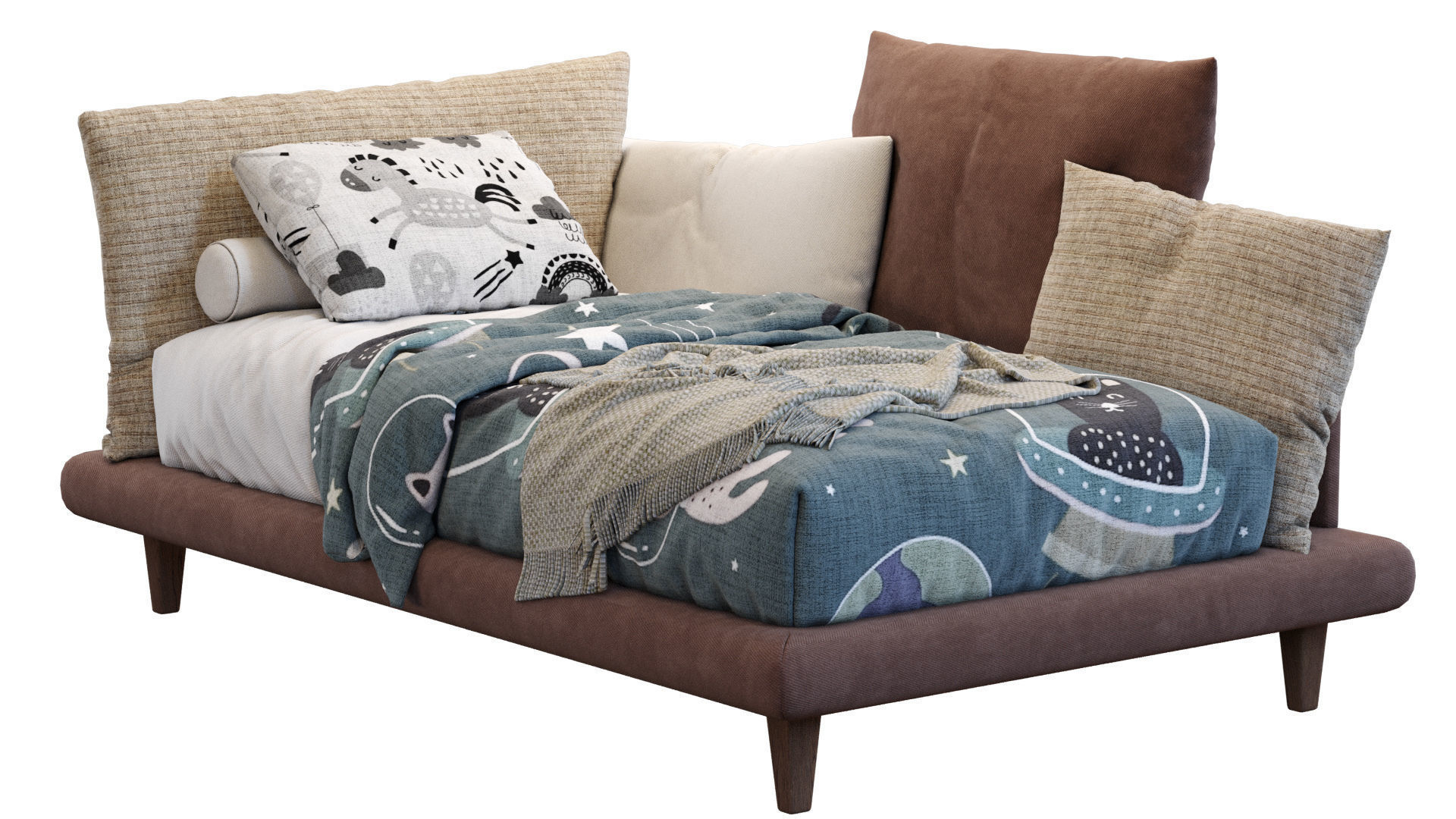 Picabia single bed 3D model_10