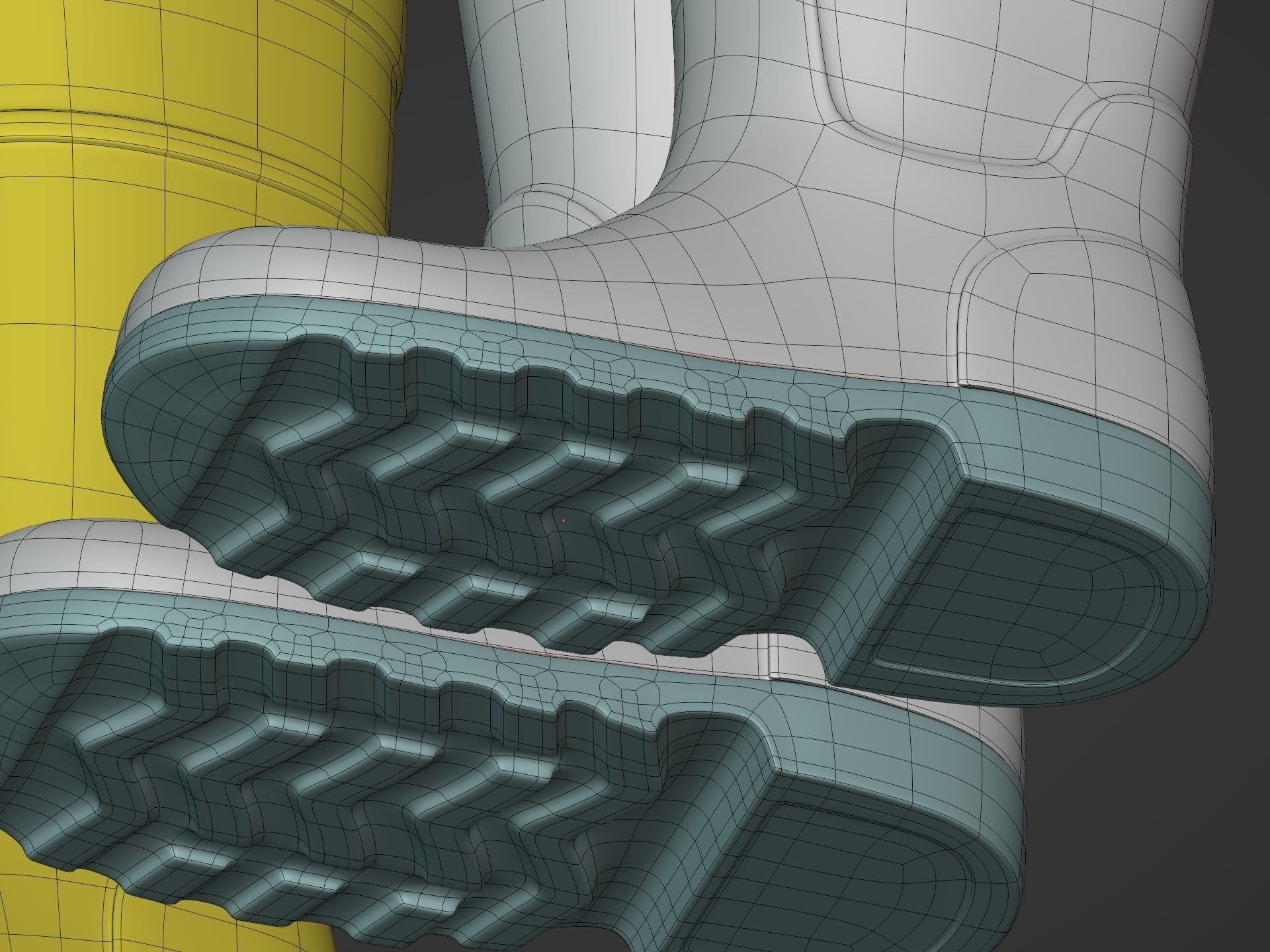 Rain Boots Low-poly 3D model_19