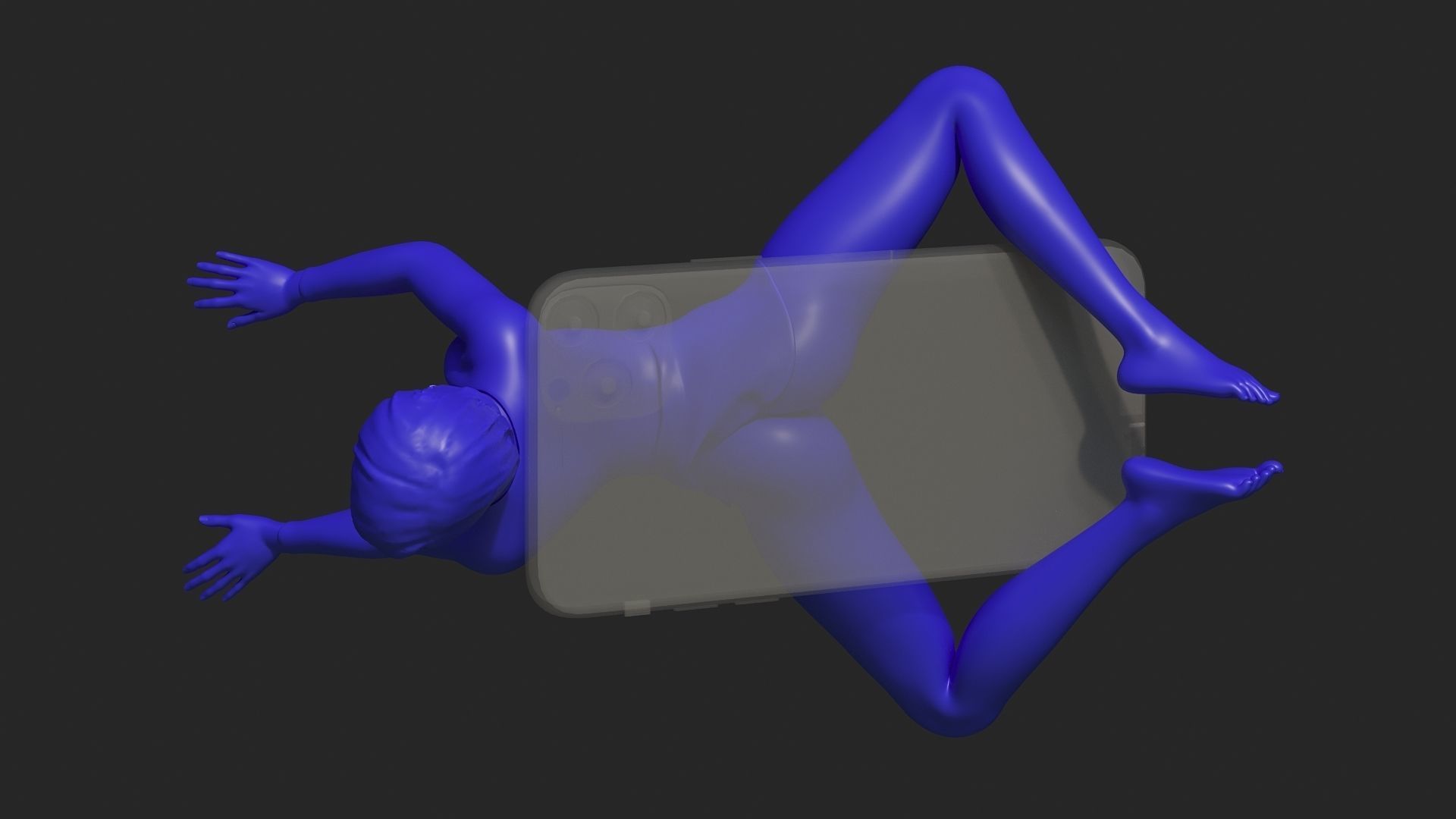 Sexy phone holder 2 3D print model_6