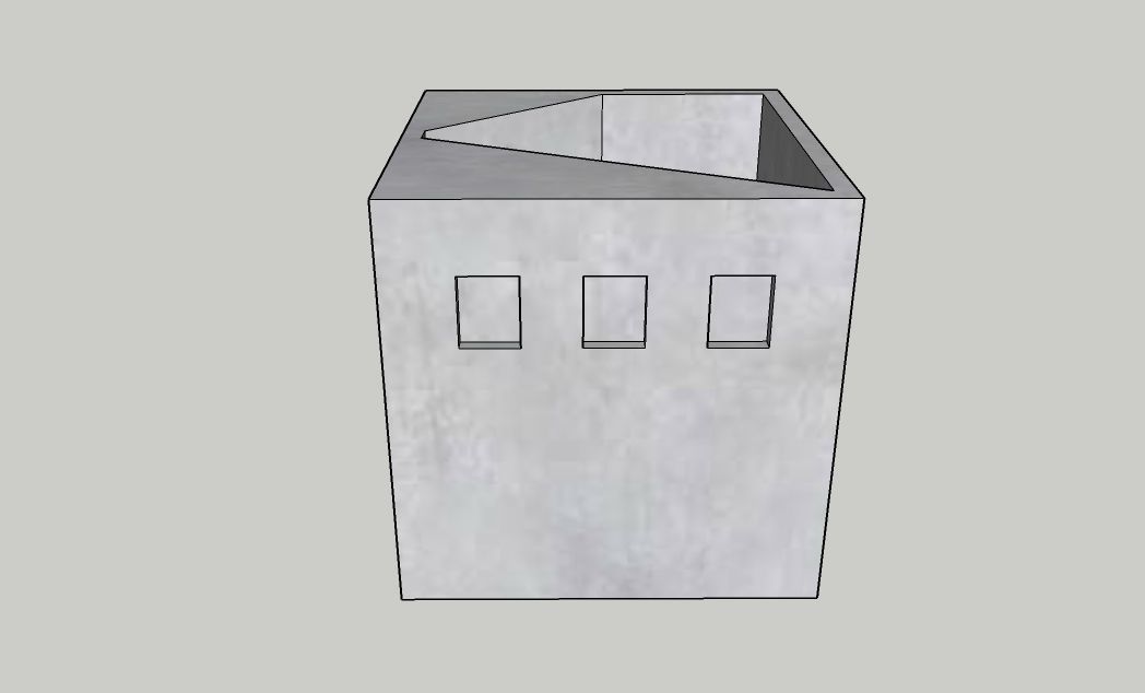 Mini Concrete Planter Box16 3D print model_2