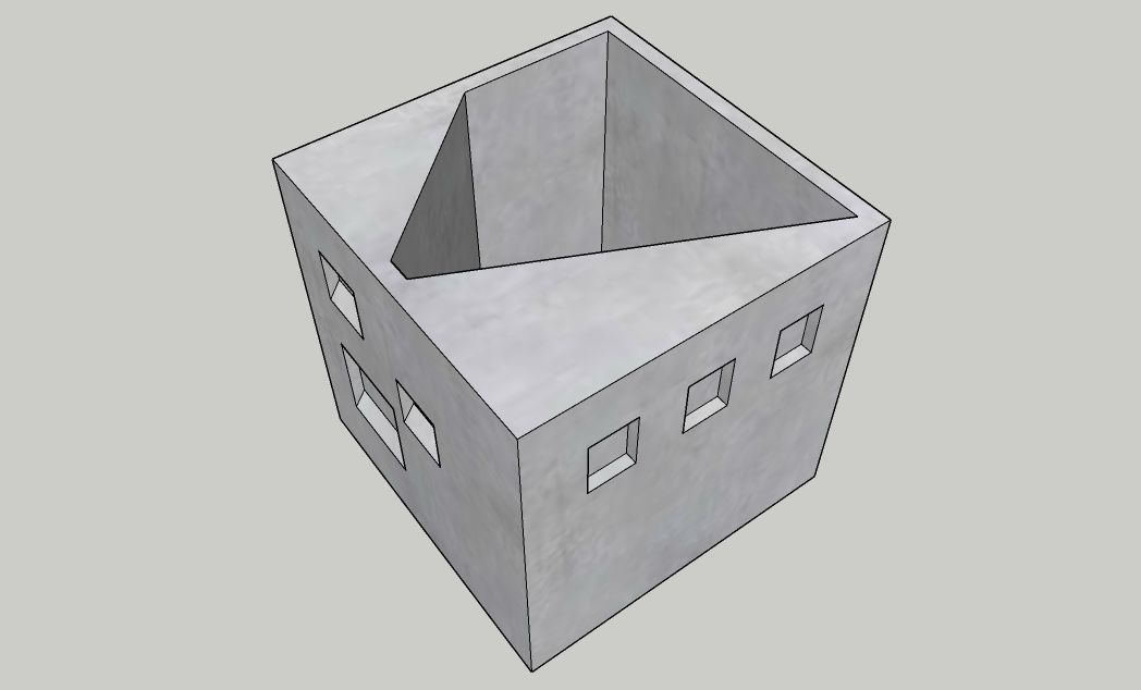 Mini Concrete Planter Box16 3D print model_3