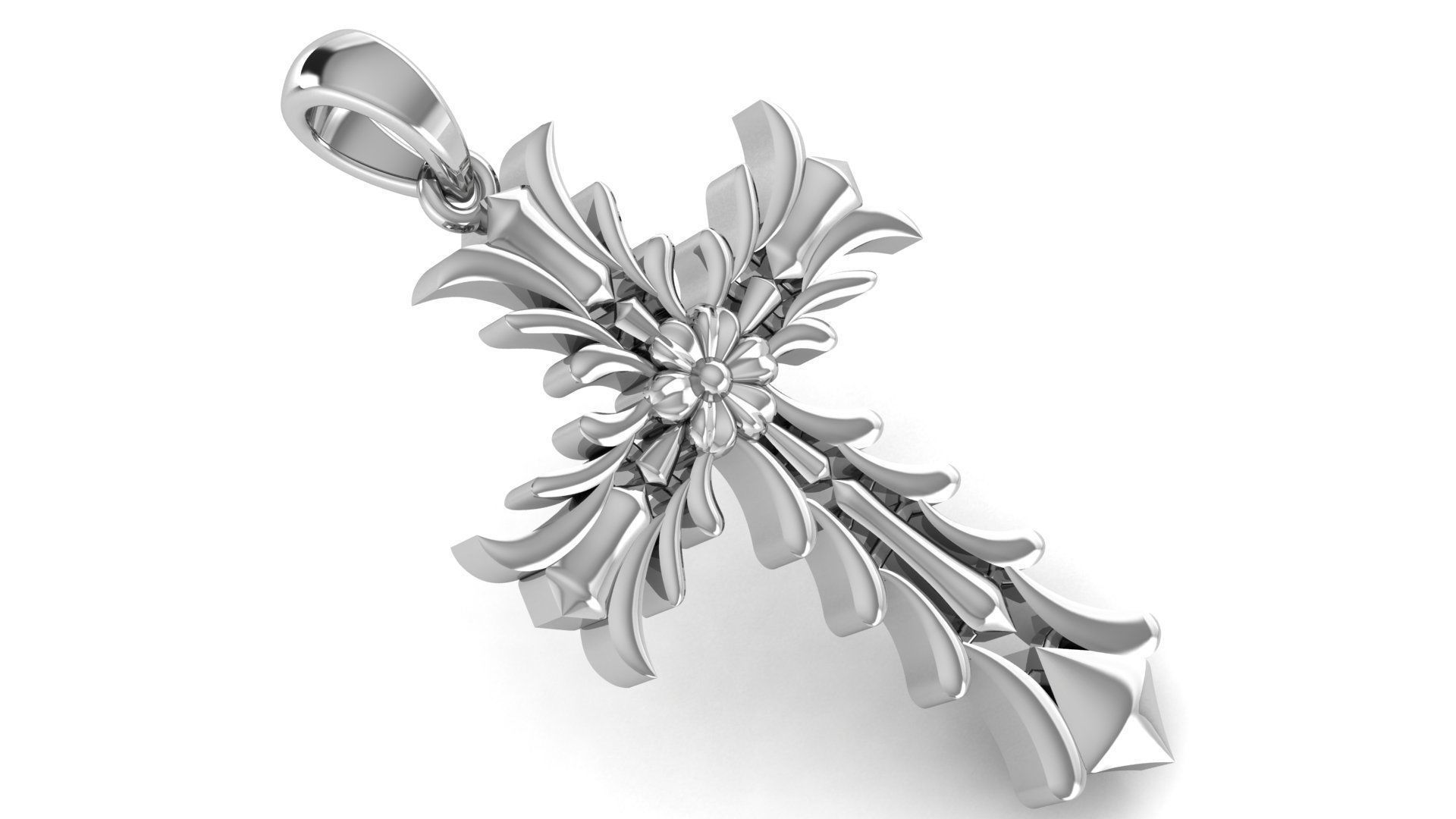 CROSS PENDANT CR33 3D print model_2