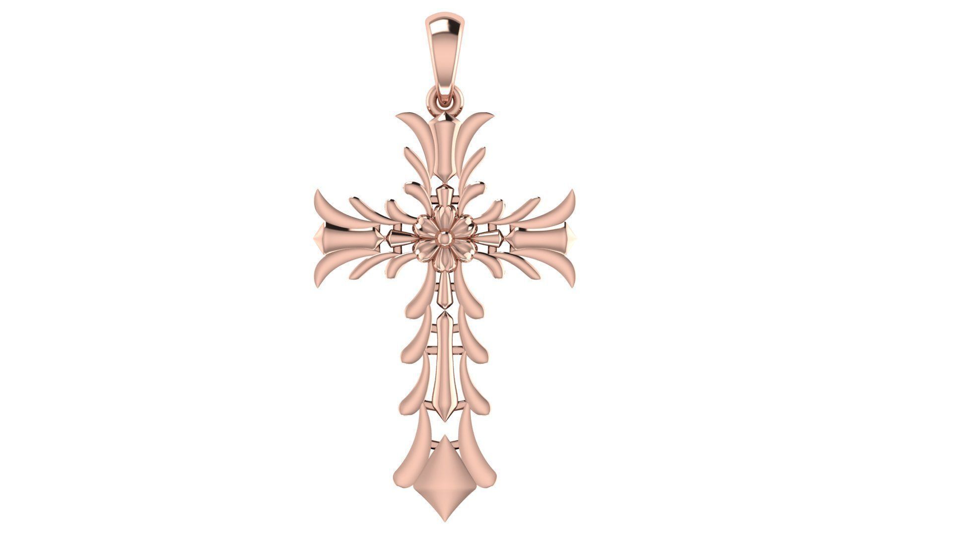 CROSS PENDANT CR33 3D print model_4