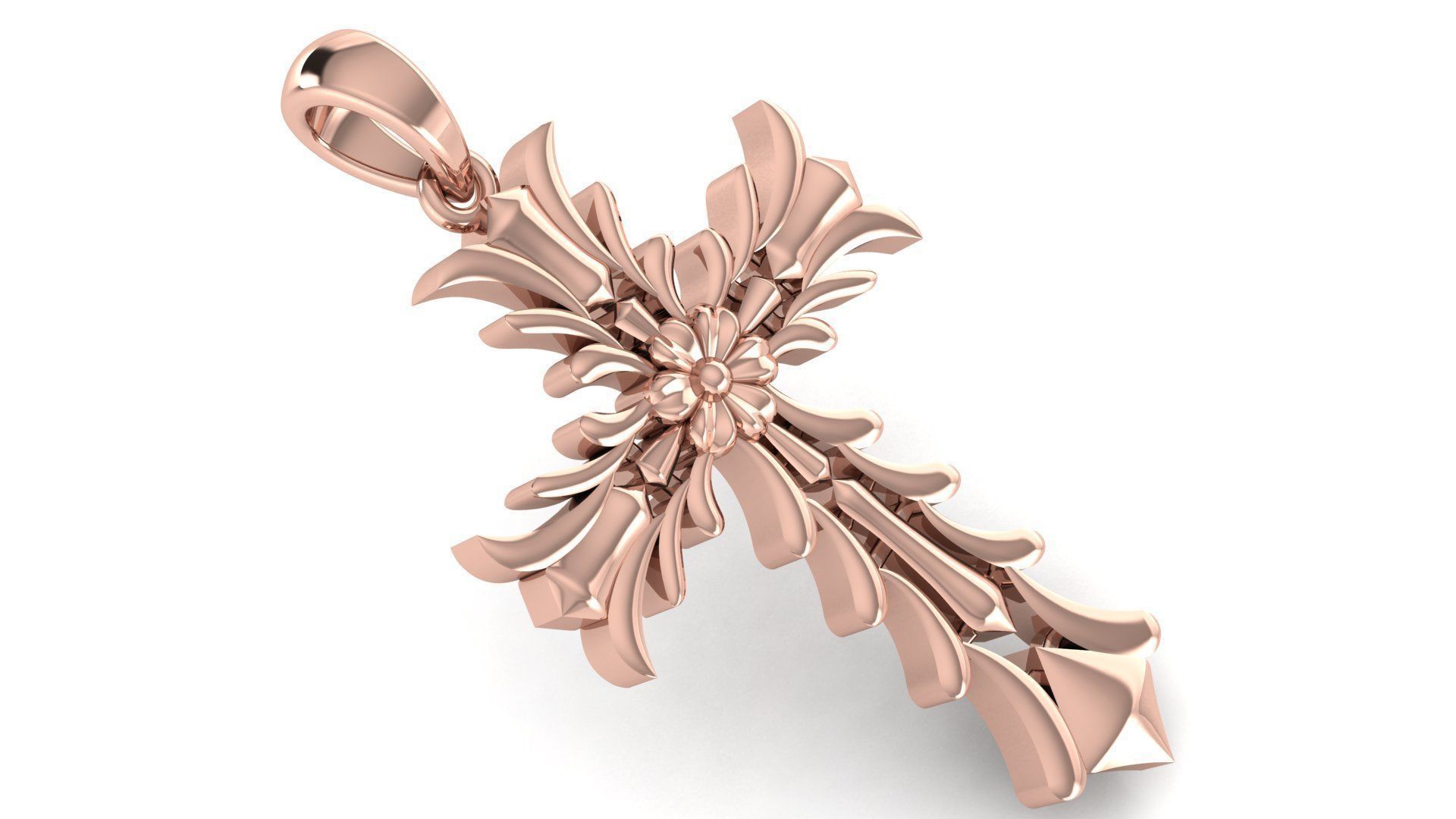 CROSS PENDANT CR33 3D print model_3